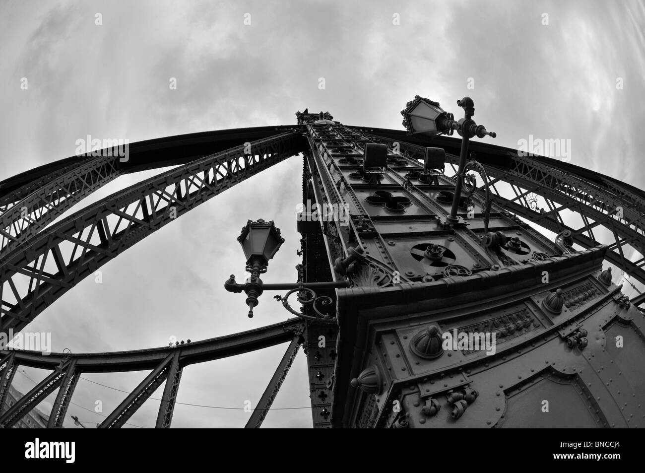 Ornate lamp post Black and White Stock Photos & Images - Alamy