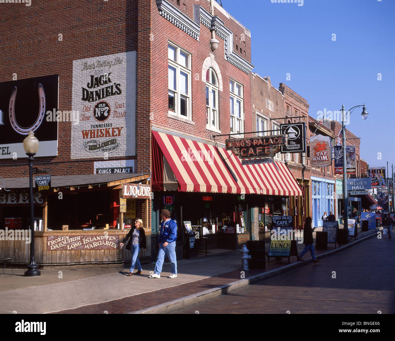 King's Palace Cafe and blues bars, Beale Street, Beale Street District, Memphis, Tennessee, United States of America Stock Photo