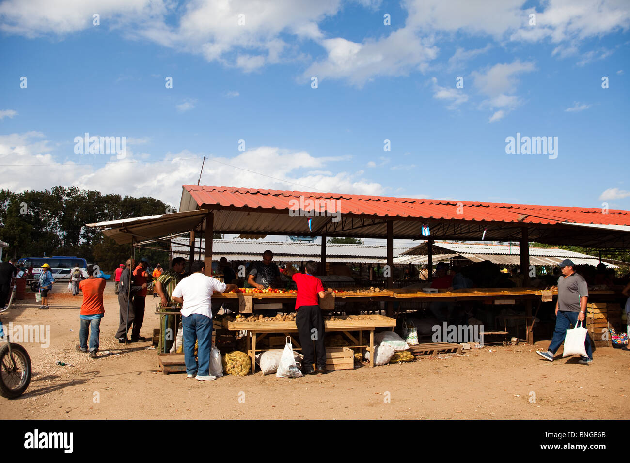 'Kiosks' Local farmers market Cuba Stock Photo