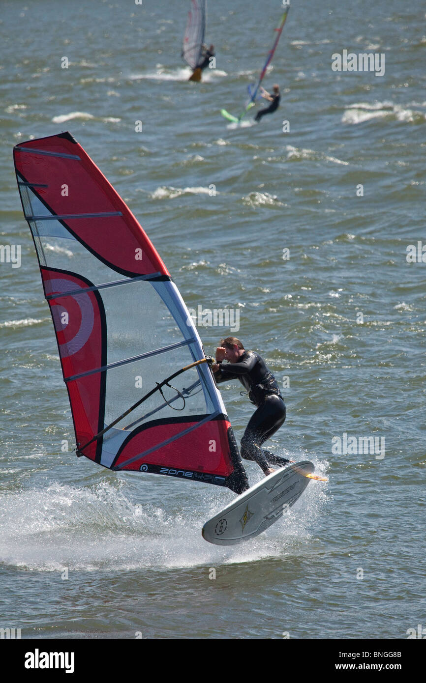 Tourist windsurfing in the river, Columbia River, Columbia River