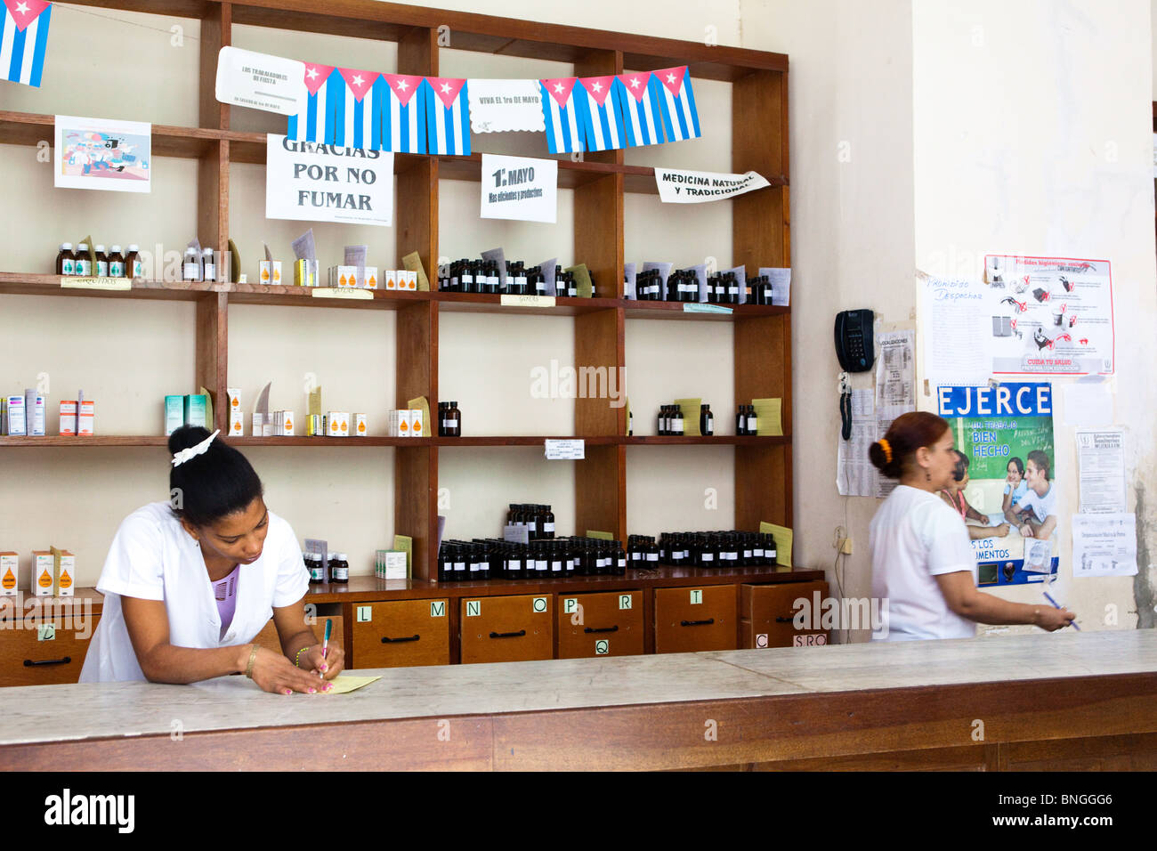 Cubans obtain medicines at a pharmacy, Havana, Cuba Stock Photo Alamy