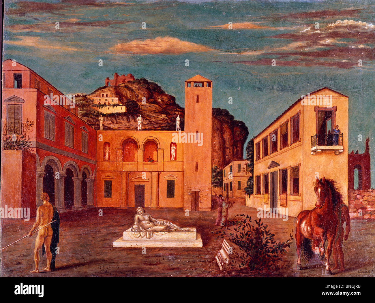 Place D'Italie by Giorgio de Chirico, 1888-1978 Stock Photo
