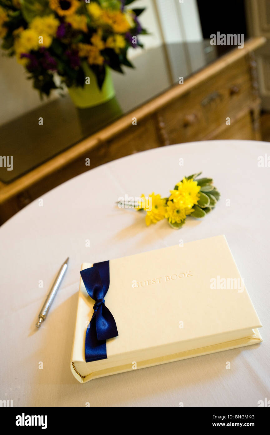 Wedding guest book Stock Photo