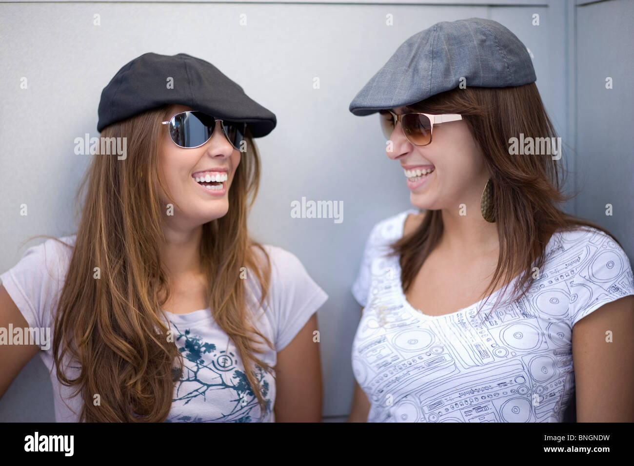Two beautiful young women long hi-res stock photography and images - Alamy
