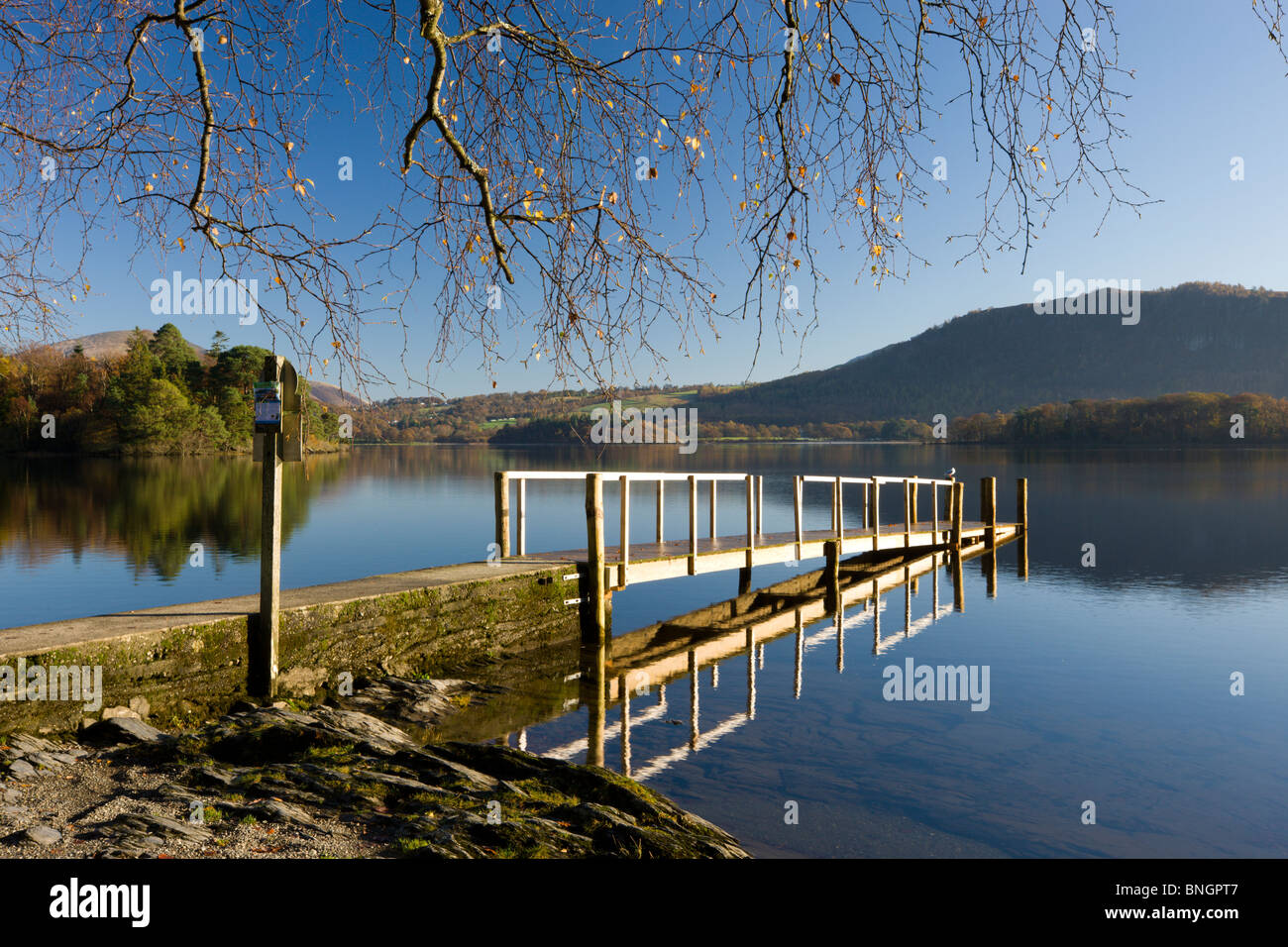 Hawes End Landing Stage jetty on Derwent Water, Lake District National
