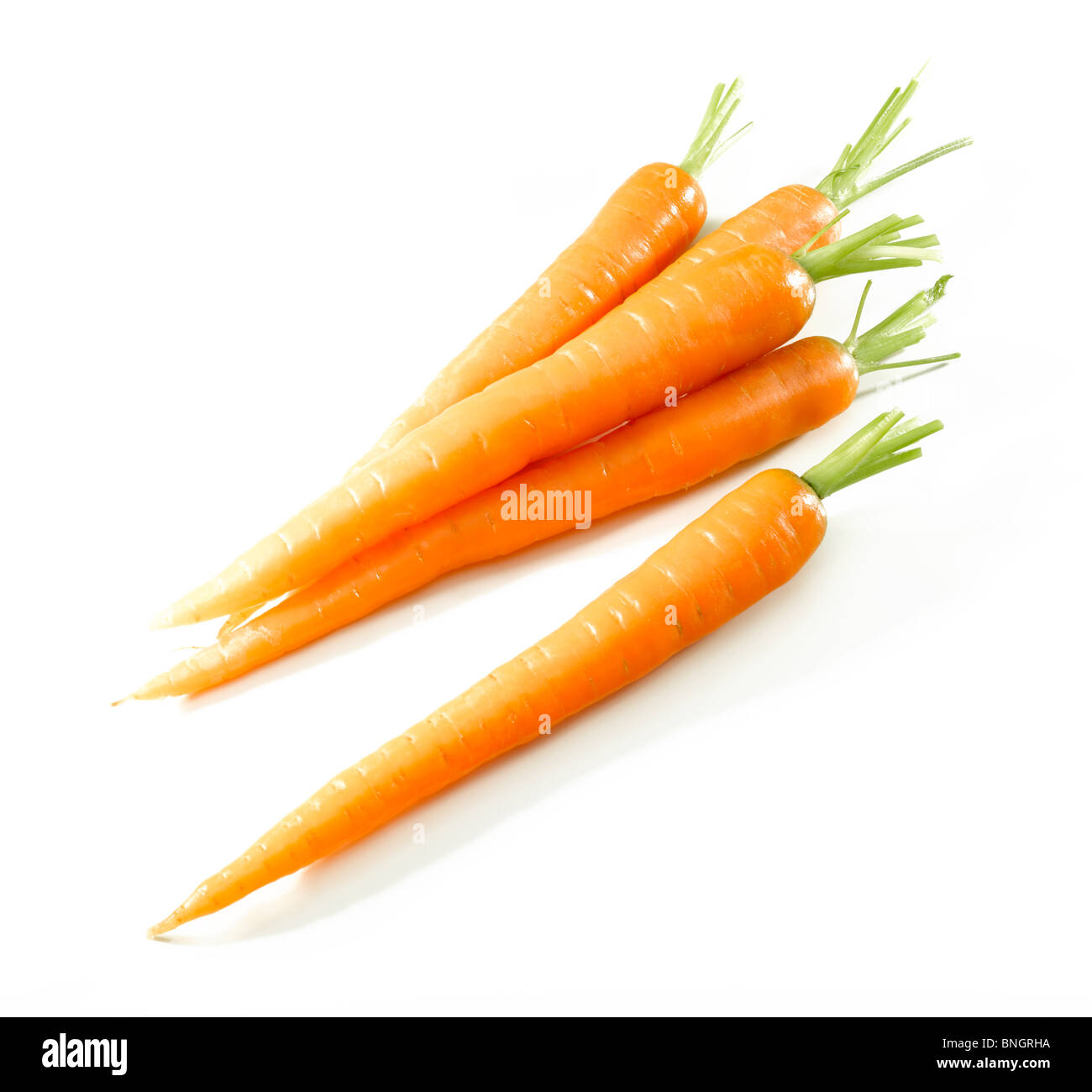 Group of carrots on a white background Stock Photo