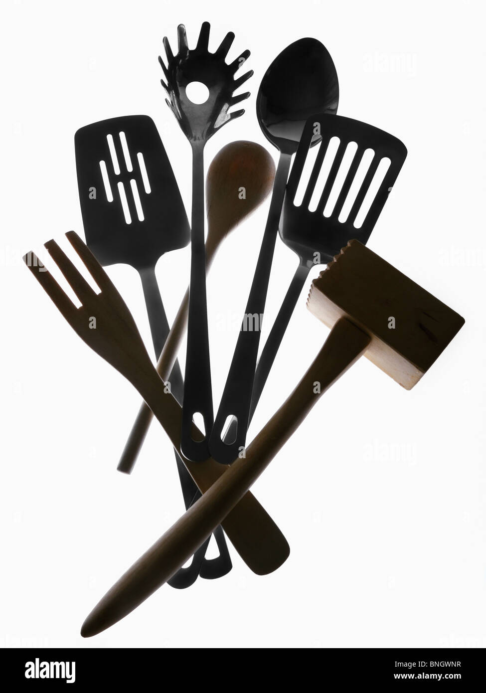 Close-up of serving utensils Stock Photo - Alamy