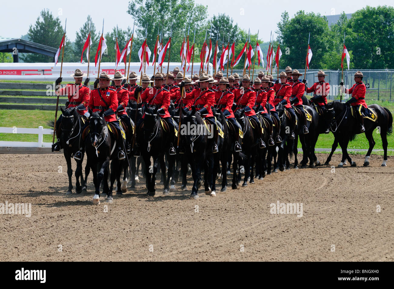 The Royal Canadian Mounted Police Musical Ride At Their Ottawa Home