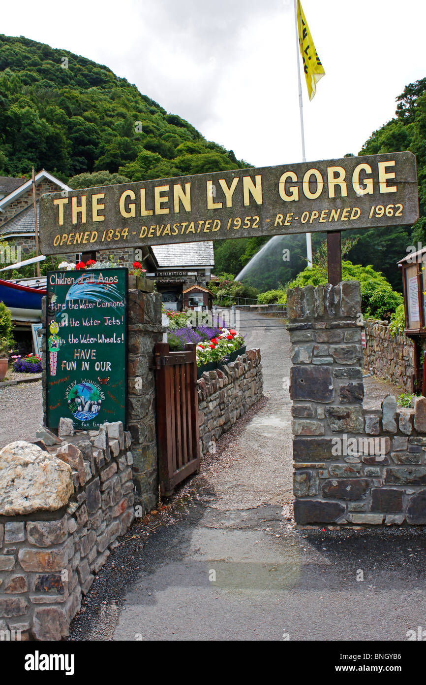 The Glen Lyn Gorge industrial museum in Lynmouth North Devon England Stock Photo