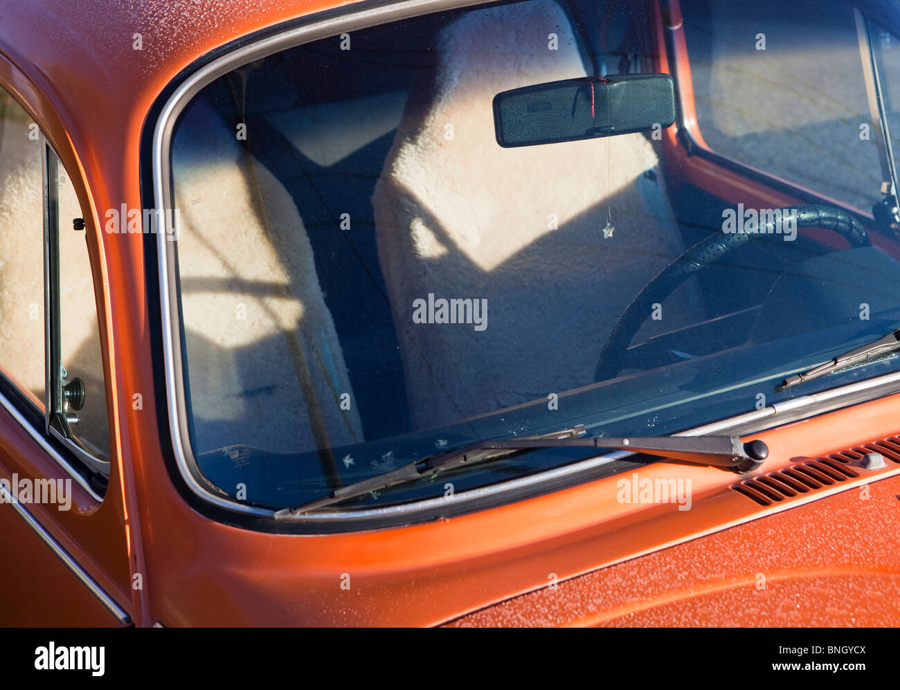 Close-up of a Volkswagen Beetle car, Seattle, Washington State, USA Stock Photo