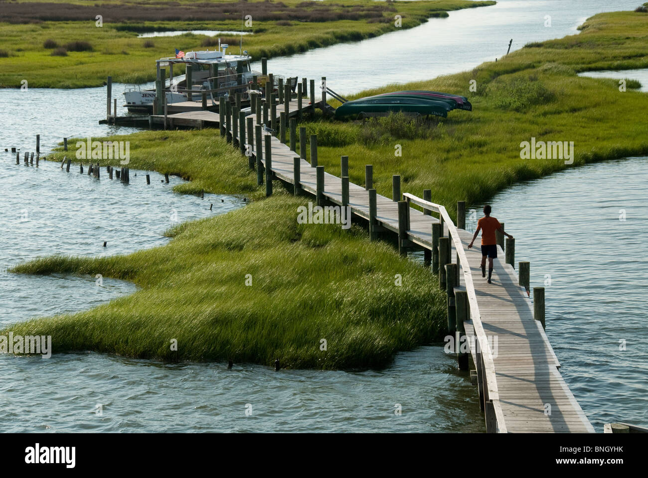 Dock, Fox Island Virginia Stock Photo