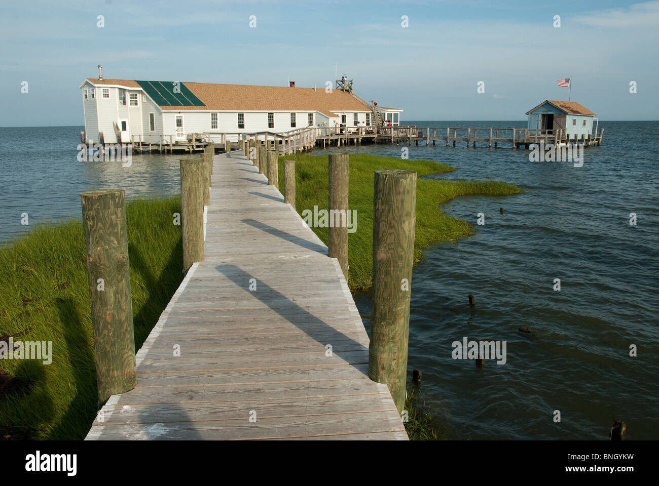 Dock, Fox Island Virginia Stock Photo