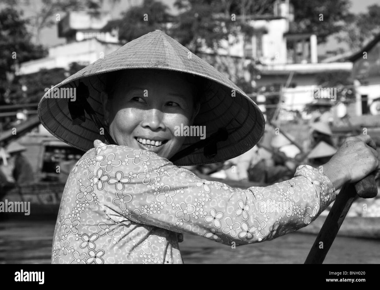 Locals, Mekong Delta, Vietnam Stock Photo