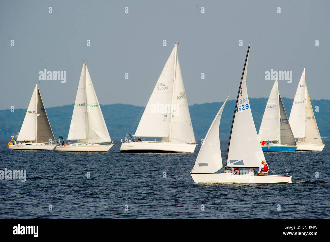 Sailboats -Chesapeake bay Maryland Stock Photo