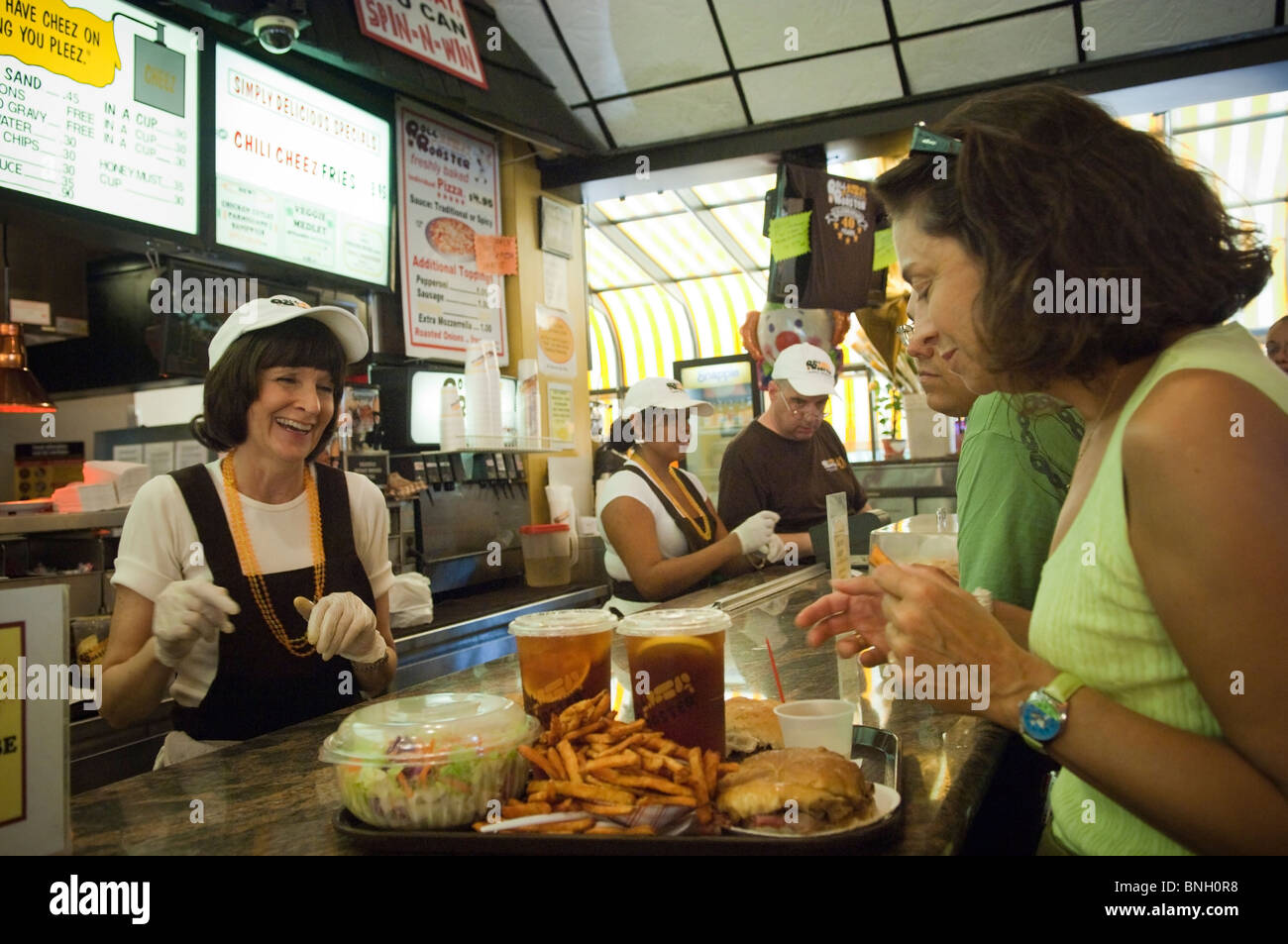 The RollNRoaster fast food restaurant in the Sheepshead Bay neighborhood of Brooklyn in New
