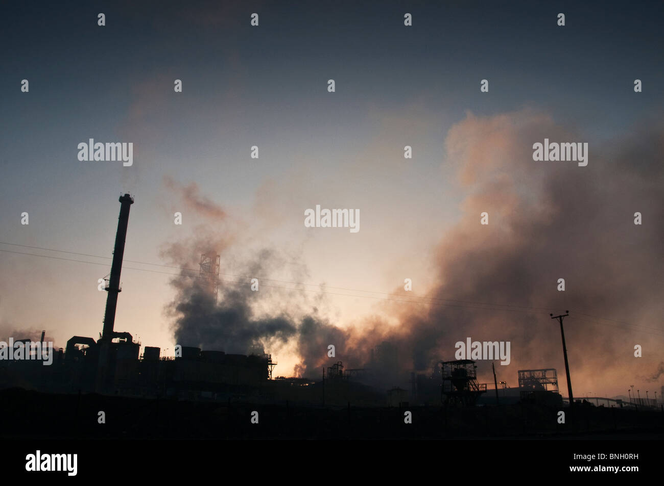 Industrial Pollution, Atacama Desert, Chile Stock Photo