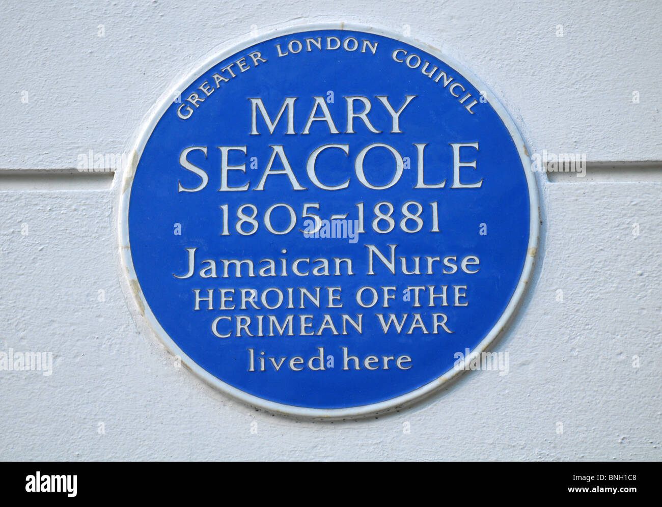 Mary Seacole blue plaque, London, Britain, UK Stock Photo