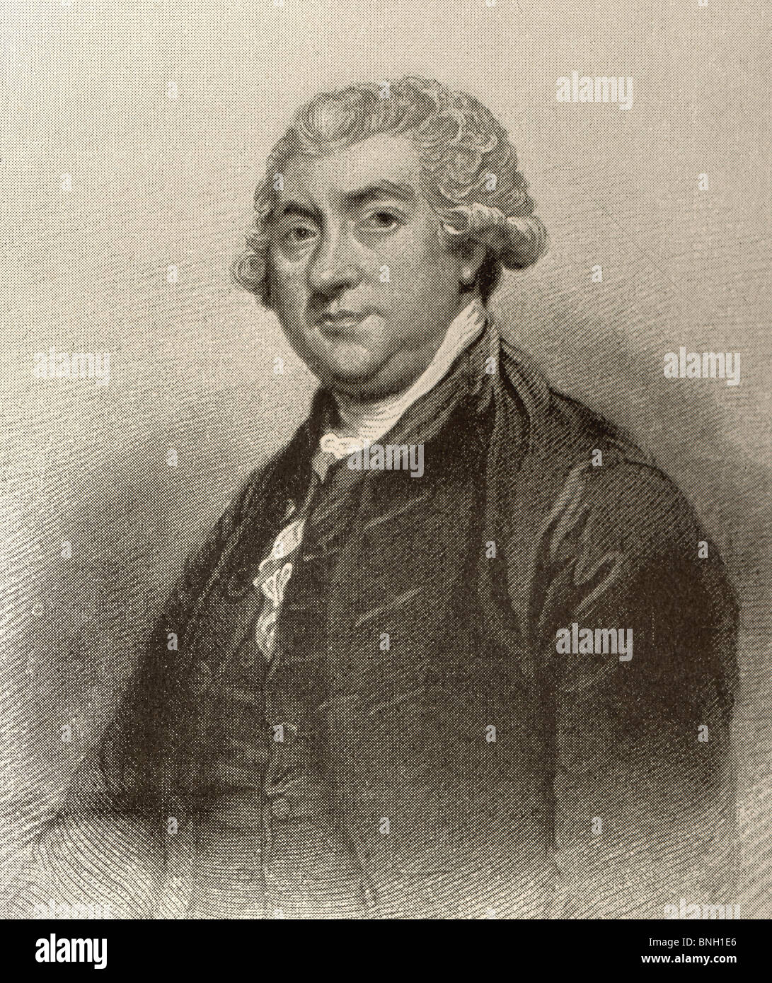 James Boswell, 9th Laird of Auchinleck, 1740 to 1795.  Scottish lawyer, diarist, and author. Stock Photo