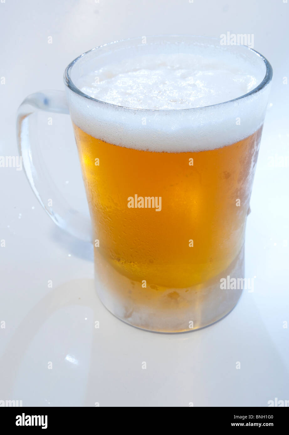 Cold beer jug - cut out cutout Stock Photo