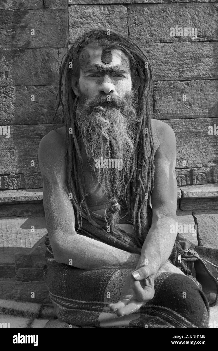 Sadhu in Kathmandu, Nepal. Stock Photo