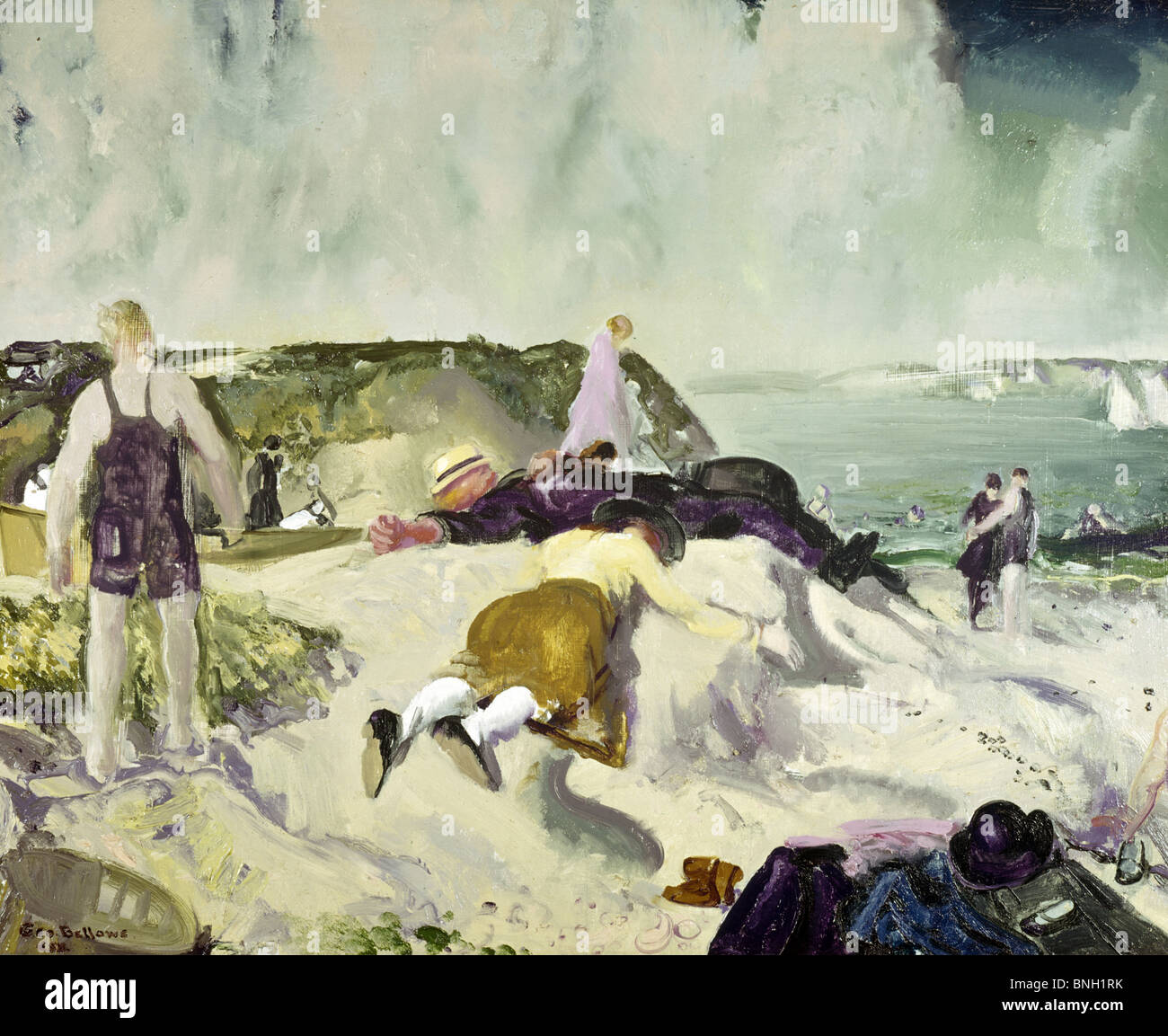 The Beach at Newport by George Bellows,  (1882-1925) Stock Photo