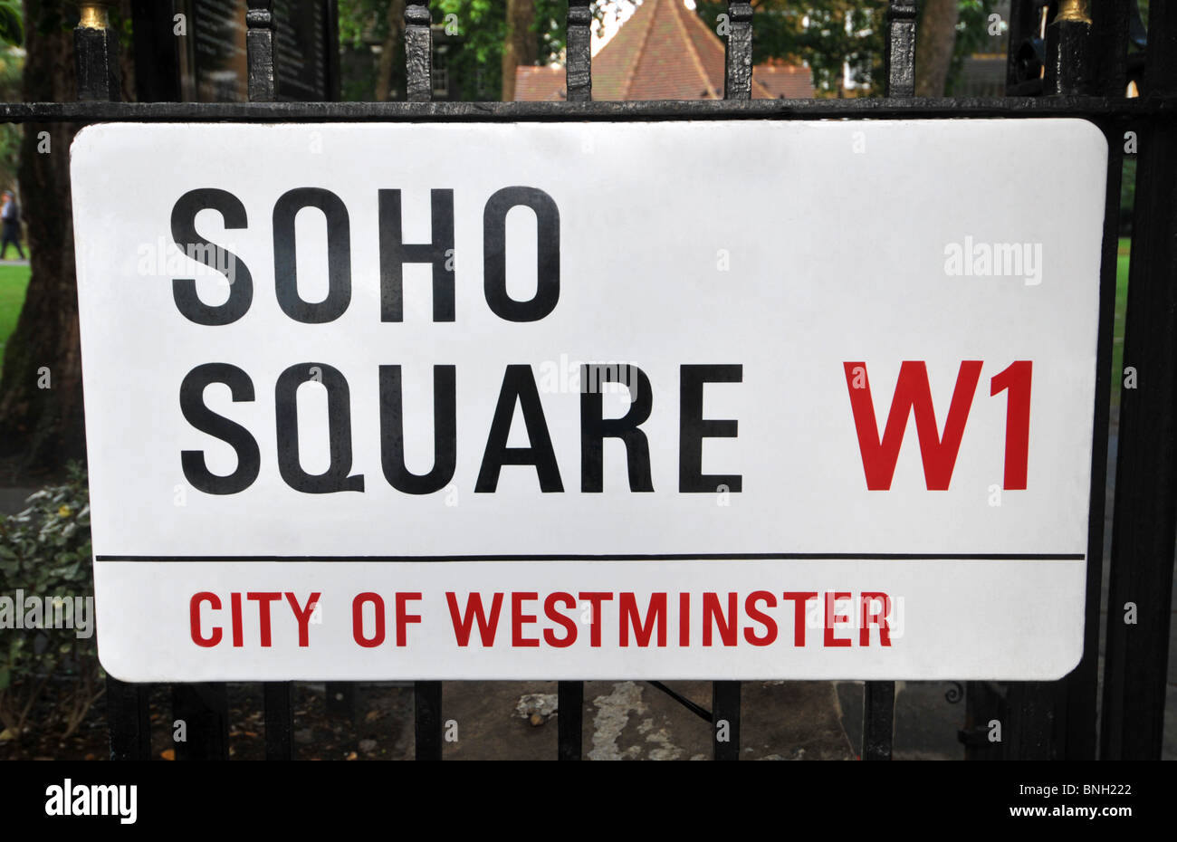 'Soho Square' sign soho 'Soho Square' London, Britain, UK Stock Photo