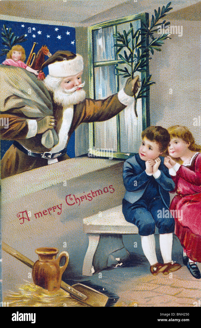 Merry Christmas, Nostalgia Cards Stock Photo Alamy