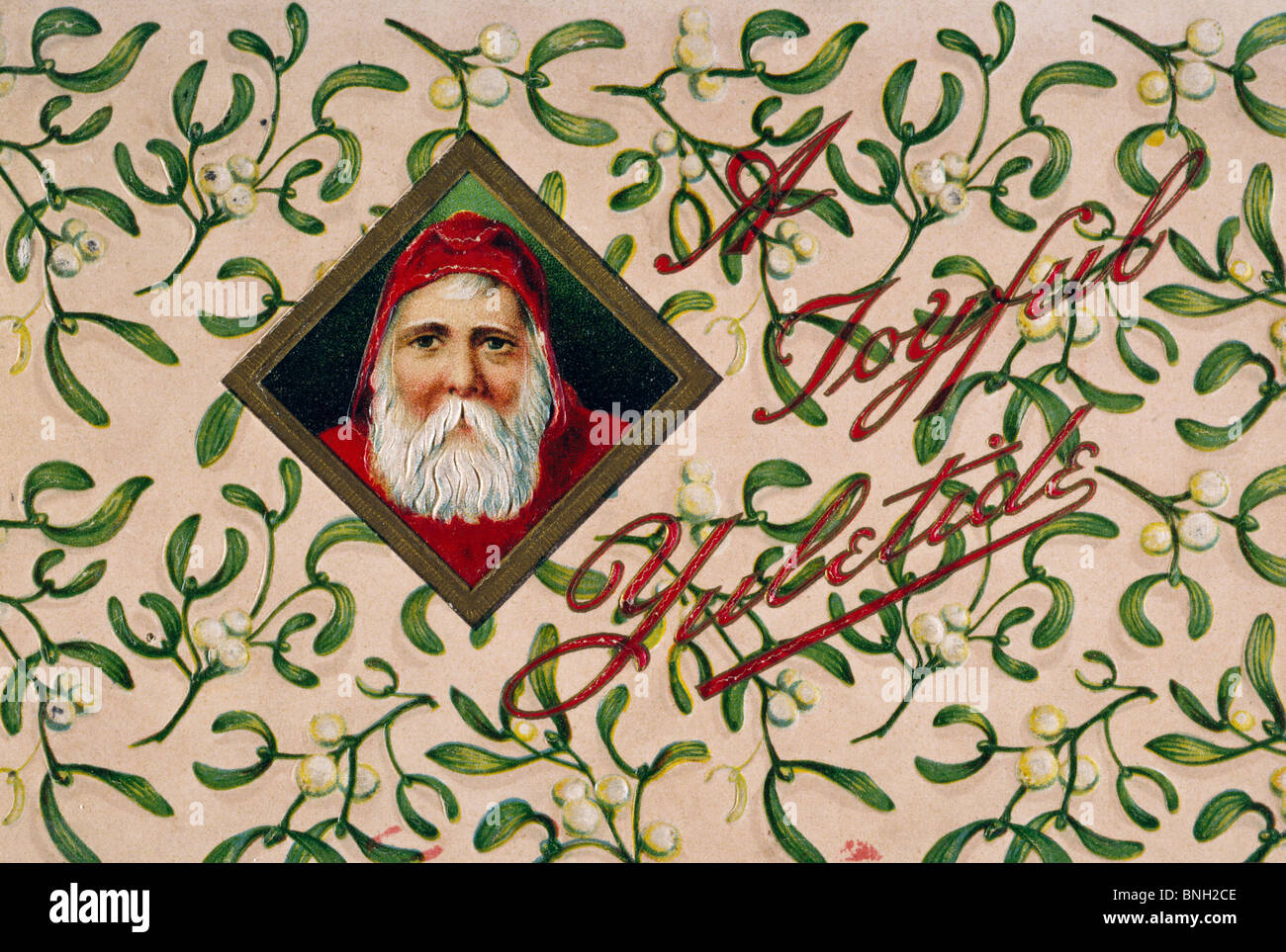 Joyful Yuletide, Nostalgia Cards Stock Photo
