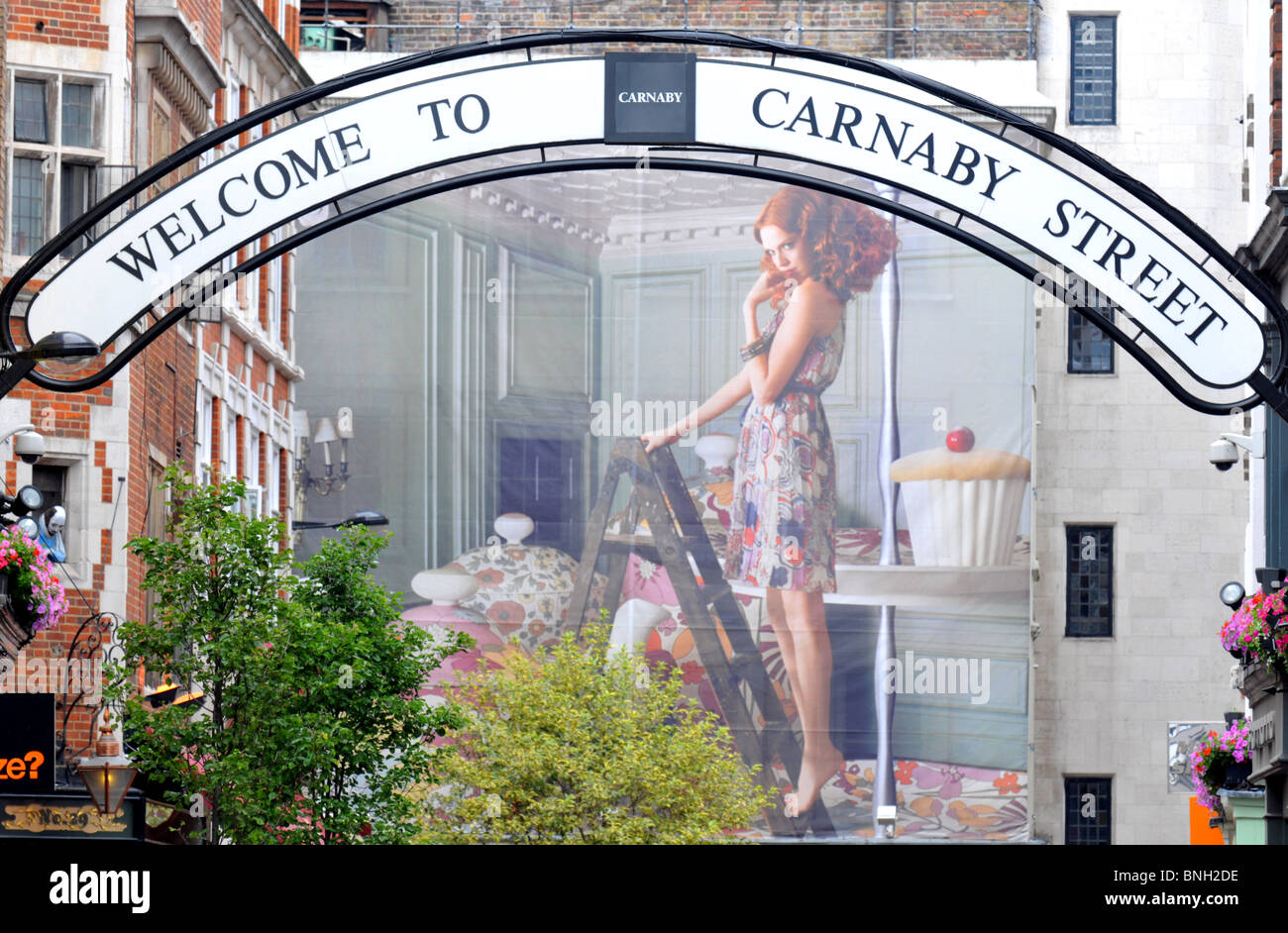 'Carnaby Street” sign in London, Britain, UK Stock Photo