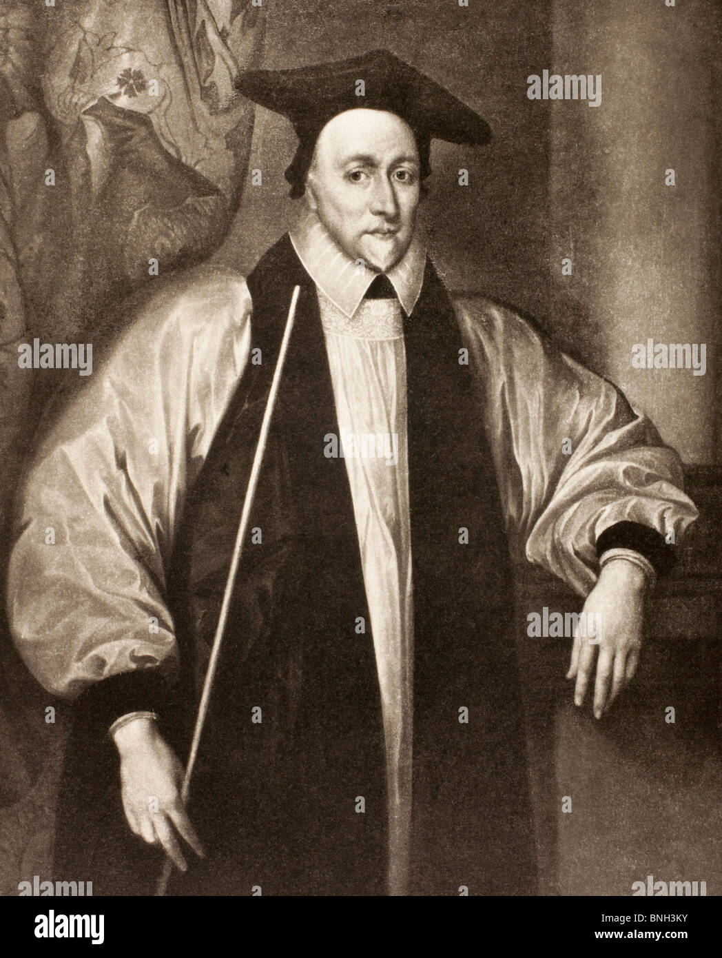 William Juxon,1582 to 1663. English churchman, Bishop of London from 1633 to 1649 and Archbishop of Canterbury. Stock Photo