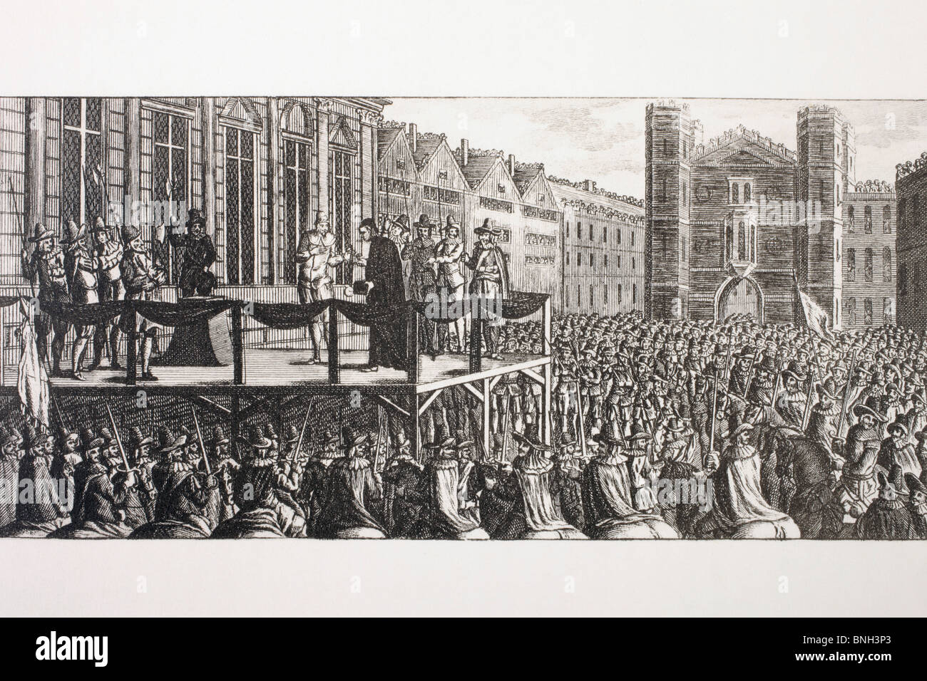 The execution of King Charles I of England, 1649 Stock Photo