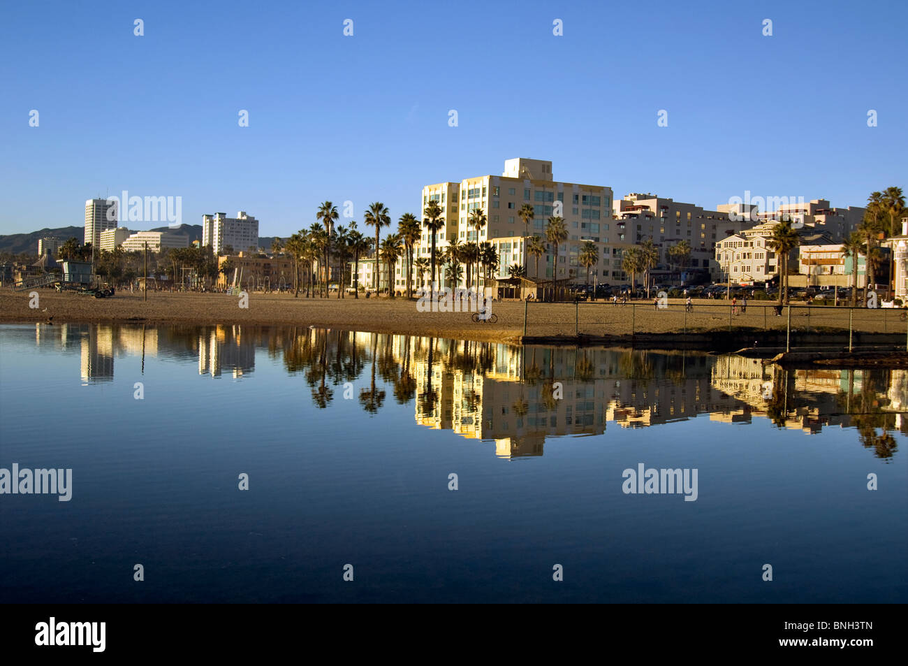Buildings and skyline of Santa Monica Stock Photo