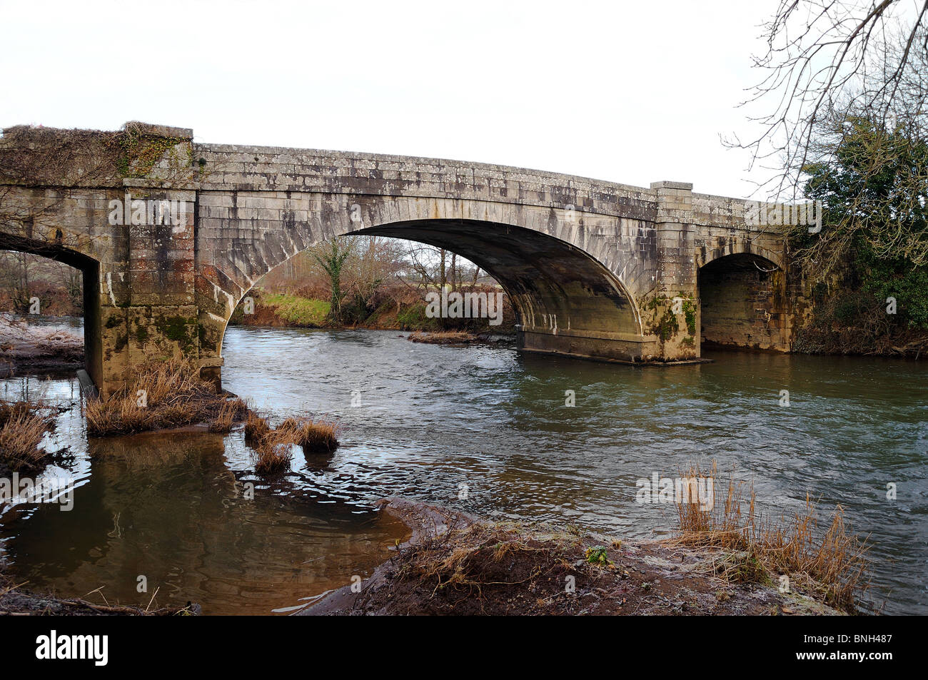 polson bridge spans the river tamar at launceston in cornwall, uk Stock Photo