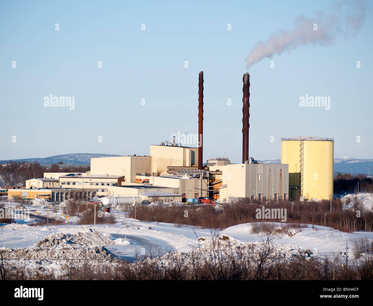 Sweden, SWE, Lapland, Kiruna, 2010Apr04: The Kiruna incineration plant. Stock Photo