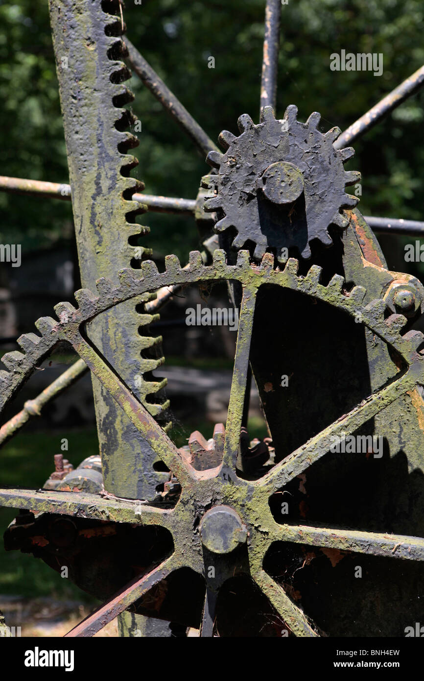 Rusted Spillway Gears Stock Photo
