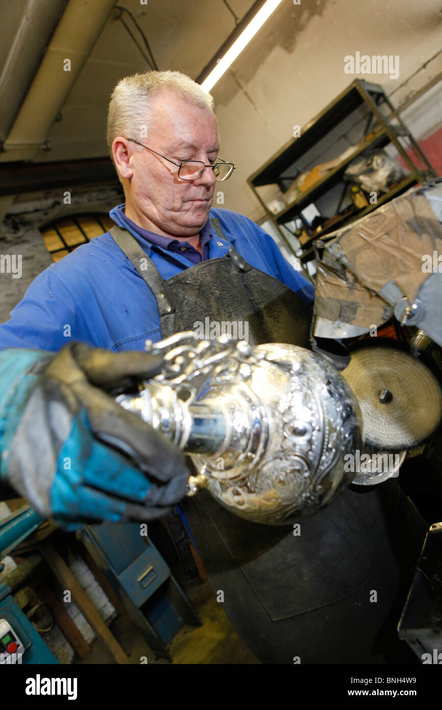 Factory workshop, The Jewellery Quarter, Birmingham, West Midlands, England, UK Stock Photo