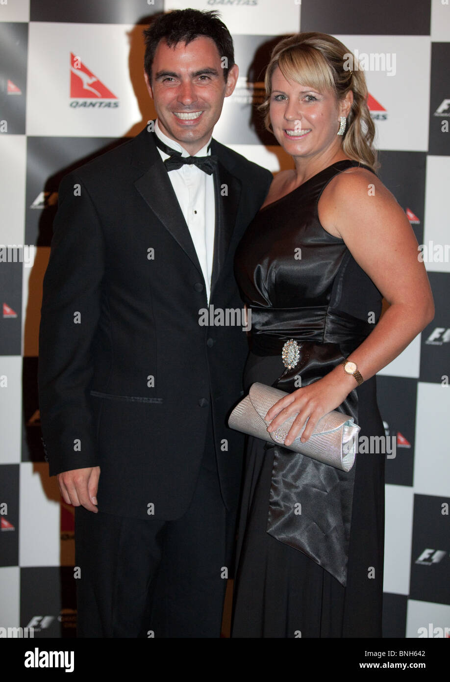 Tim Holding and guest at the F1 Grand Prix Ball, Melbourne, Friday March 26, 2010 Stock Photo