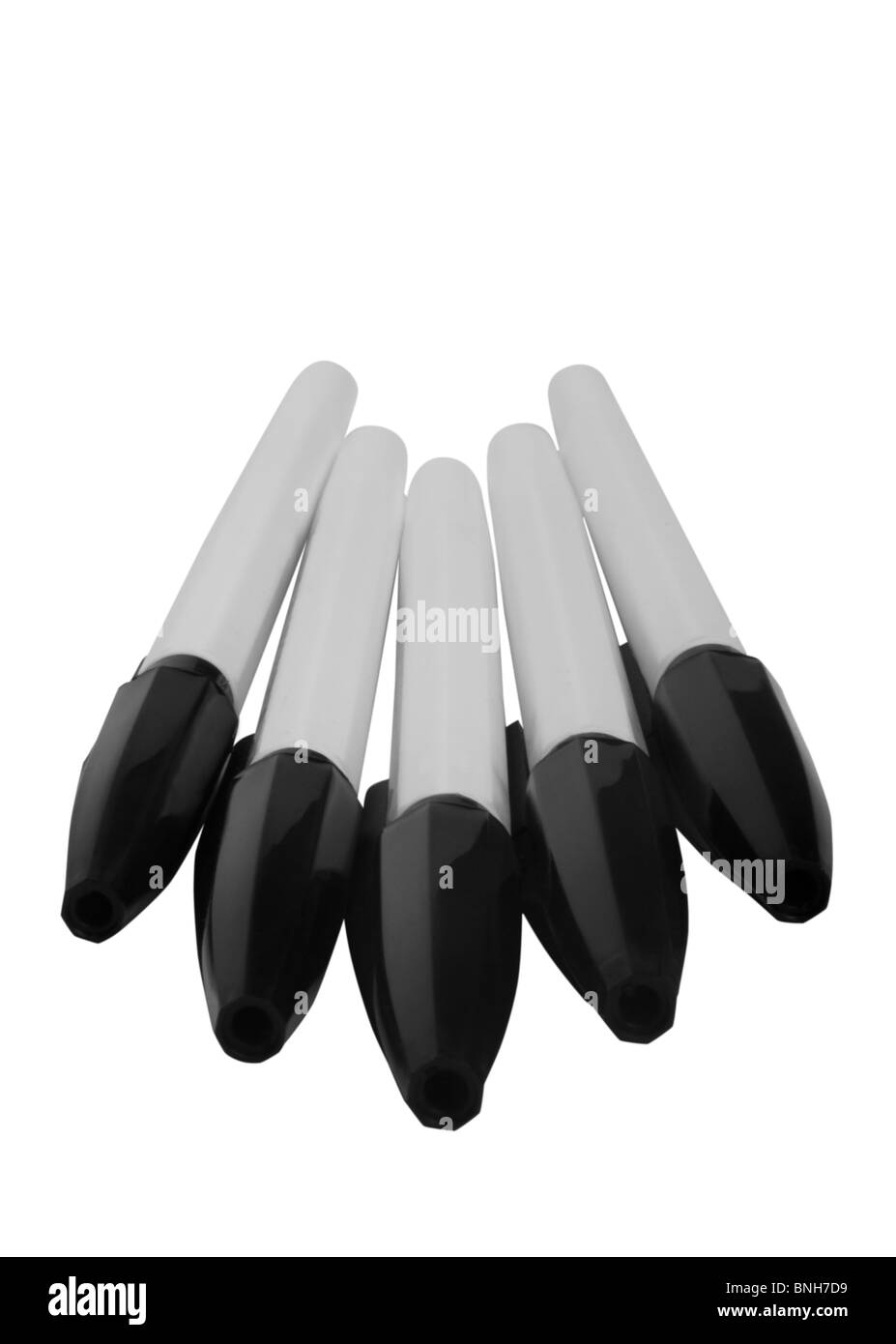 Closeup of ballpoint pens in a row Stock Photo Alamy