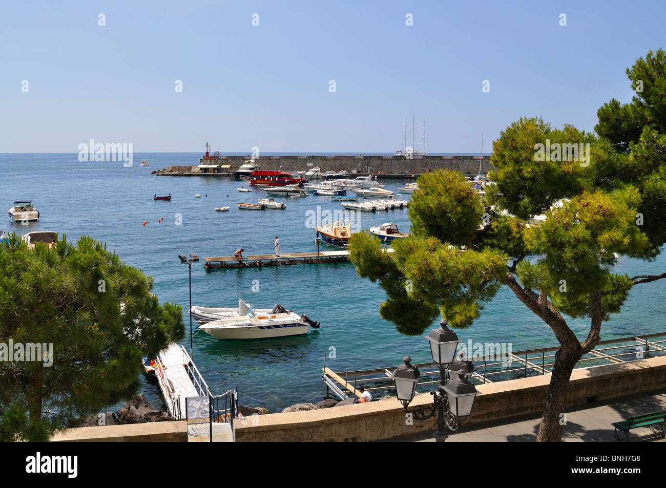 Amalfi Harbour on the Costiera Amalfitana Stock Photo