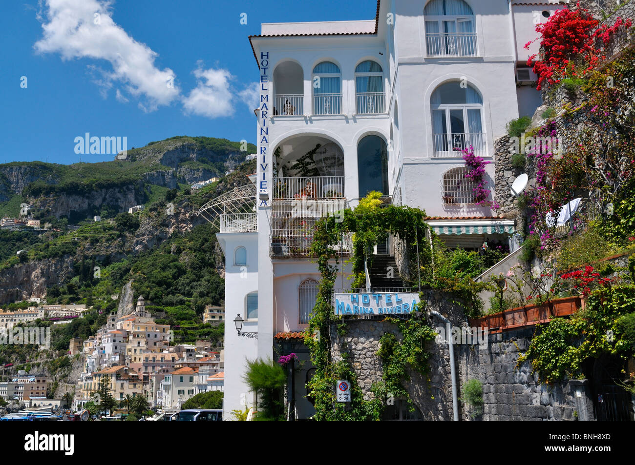 Hotel Marina Riviera in Amalfi, Salerno, Italy Stock Photo