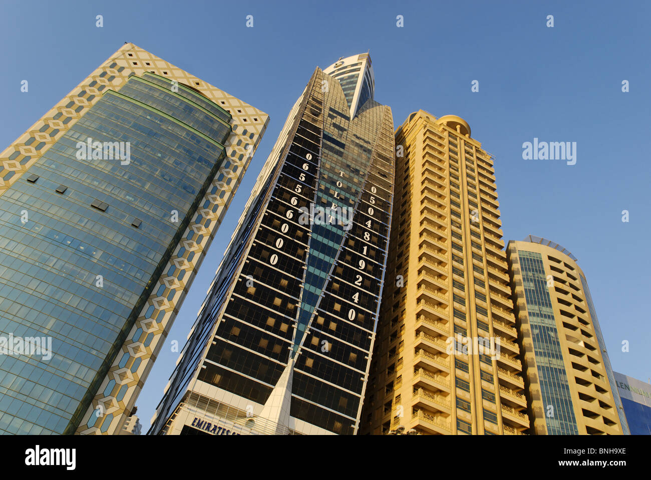 Blocks of flats Highrise buildings Corniche Sharjah city emirate