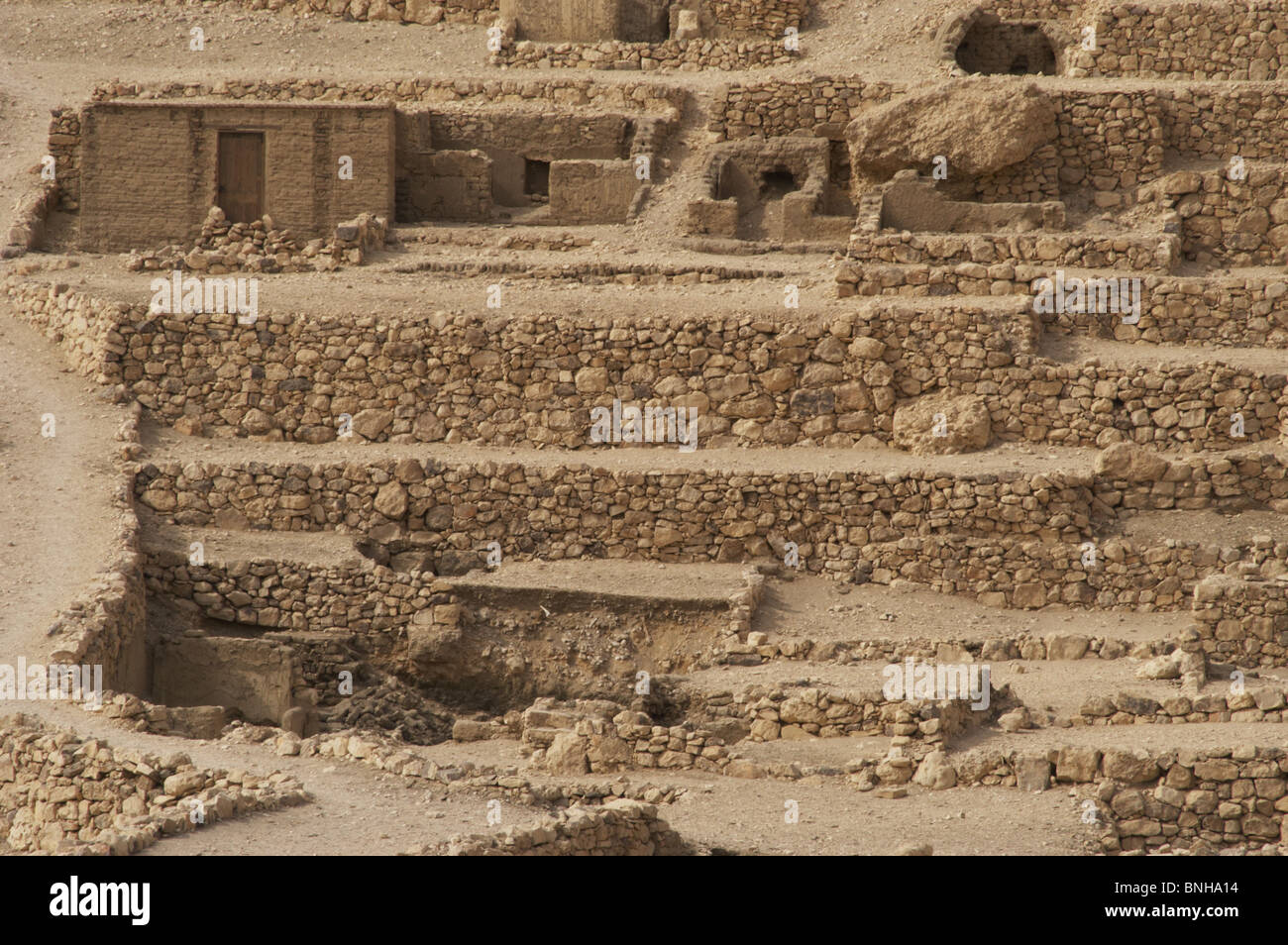 Valley of the Artisans. Ruins of Set Maat. Deir el-Medina. Egypt Stock  Photo - Alamy