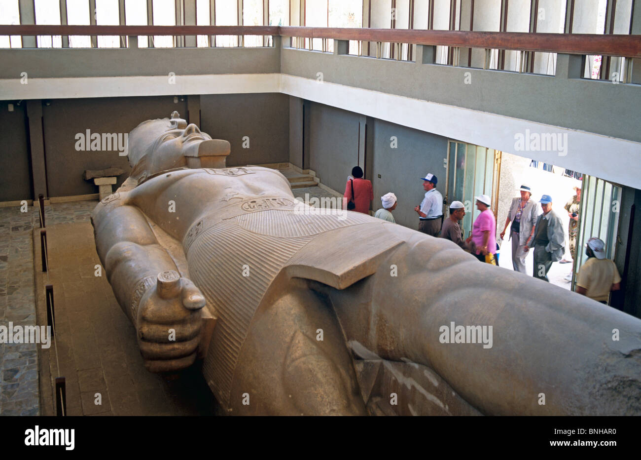Colossal Statue Of Rameses 11 Resting In The Memphis Museum Egypt North Africa Stock Photo
