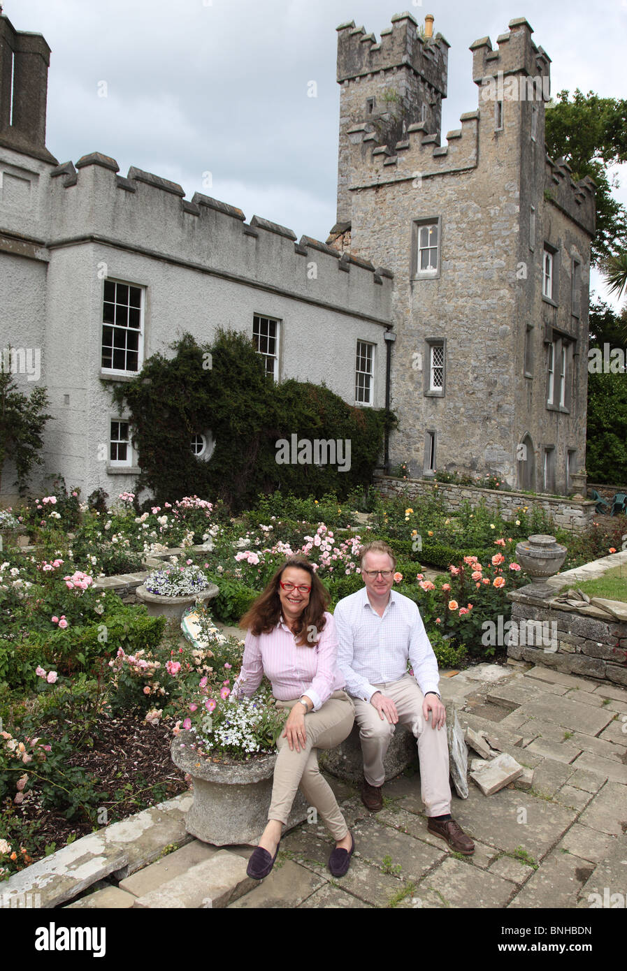 Christine & Julian St. Lawrence, Howth Castle Rose Garden Stock Photo