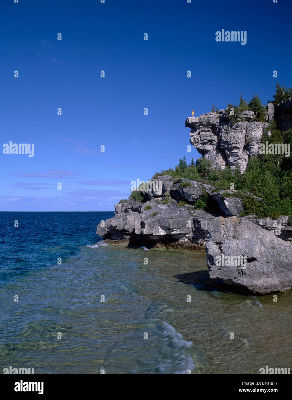 Canada Lake Huron Ontario Bruce Trail Bruce Peninsula Bay Cliffs Lakefront Rocks Nature