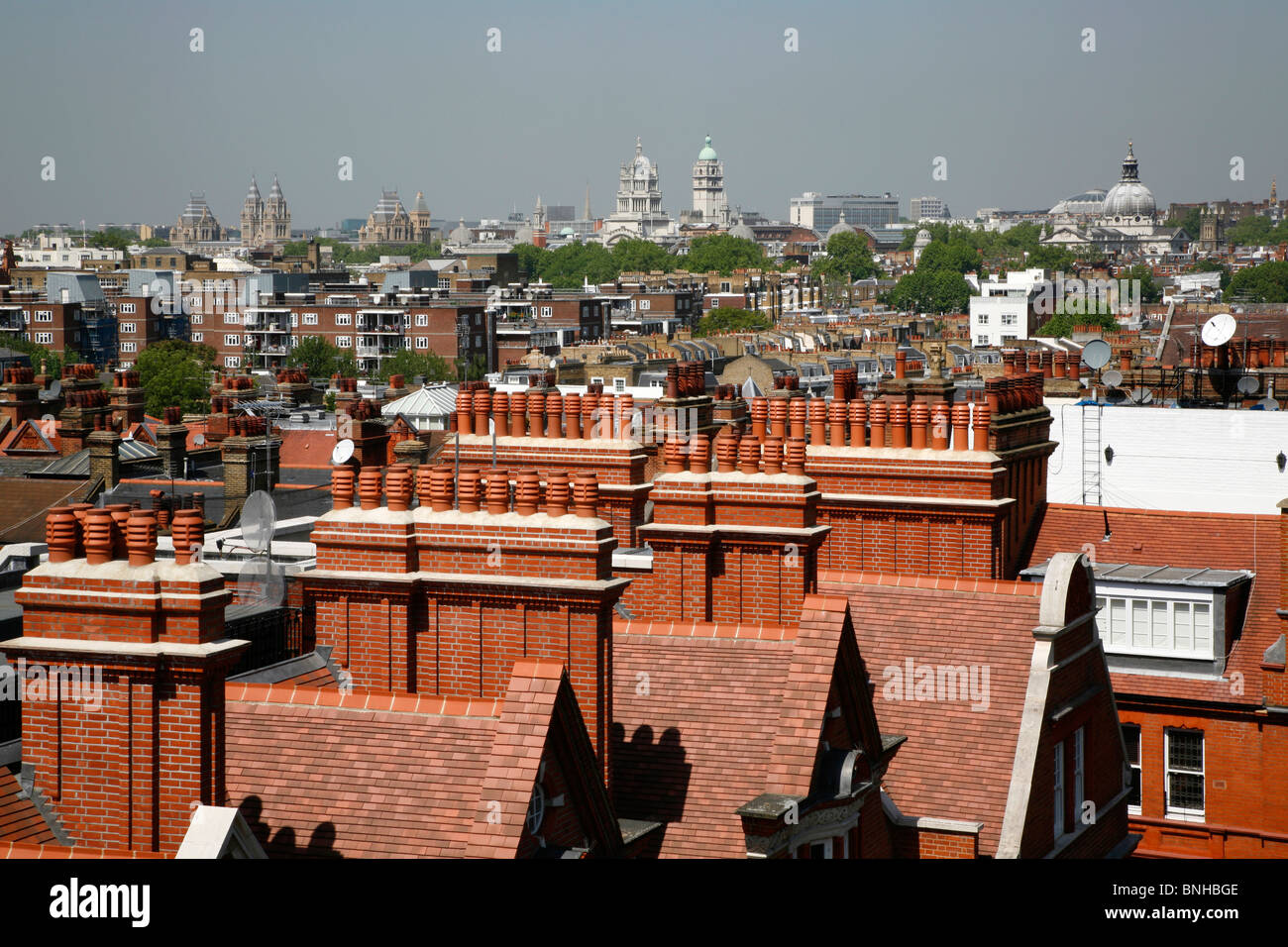 View over the rooftops of Chelsea and Knightsbridge to South Kensington