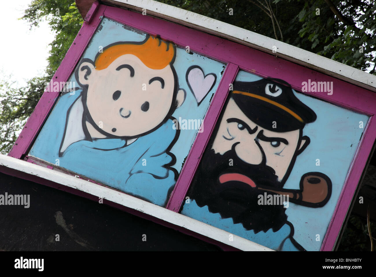 Tintin & Captain Haddock Stock Photo