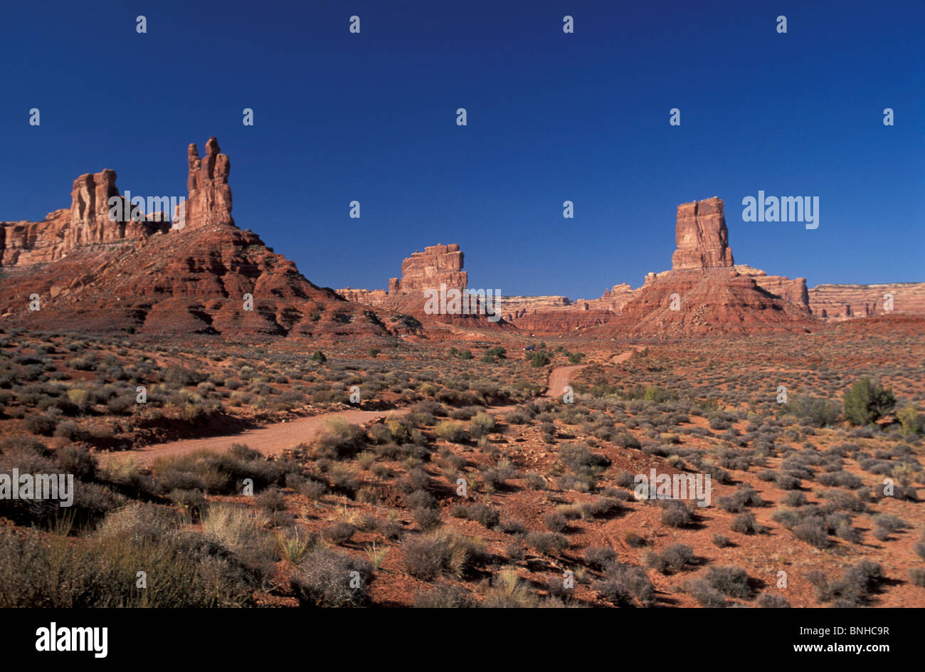 Usa Blanding Utah Garden Of The Gods Colorado Plateau Landscape Scenery Nature United States of America Stock Photo