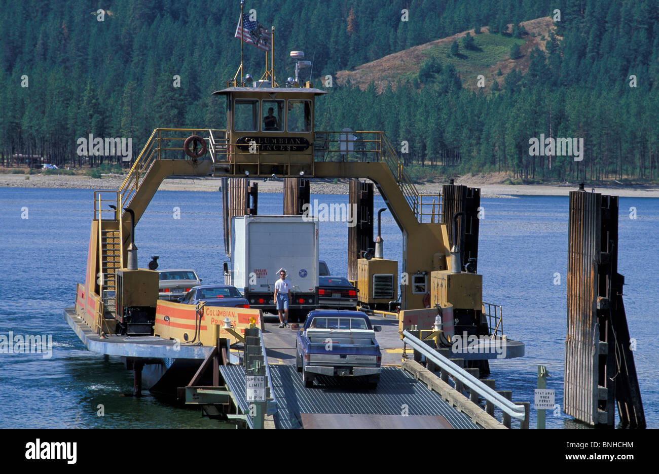Usa Chelan Washington GiffordInchelium Ferry Franklin Roosevelt Lake