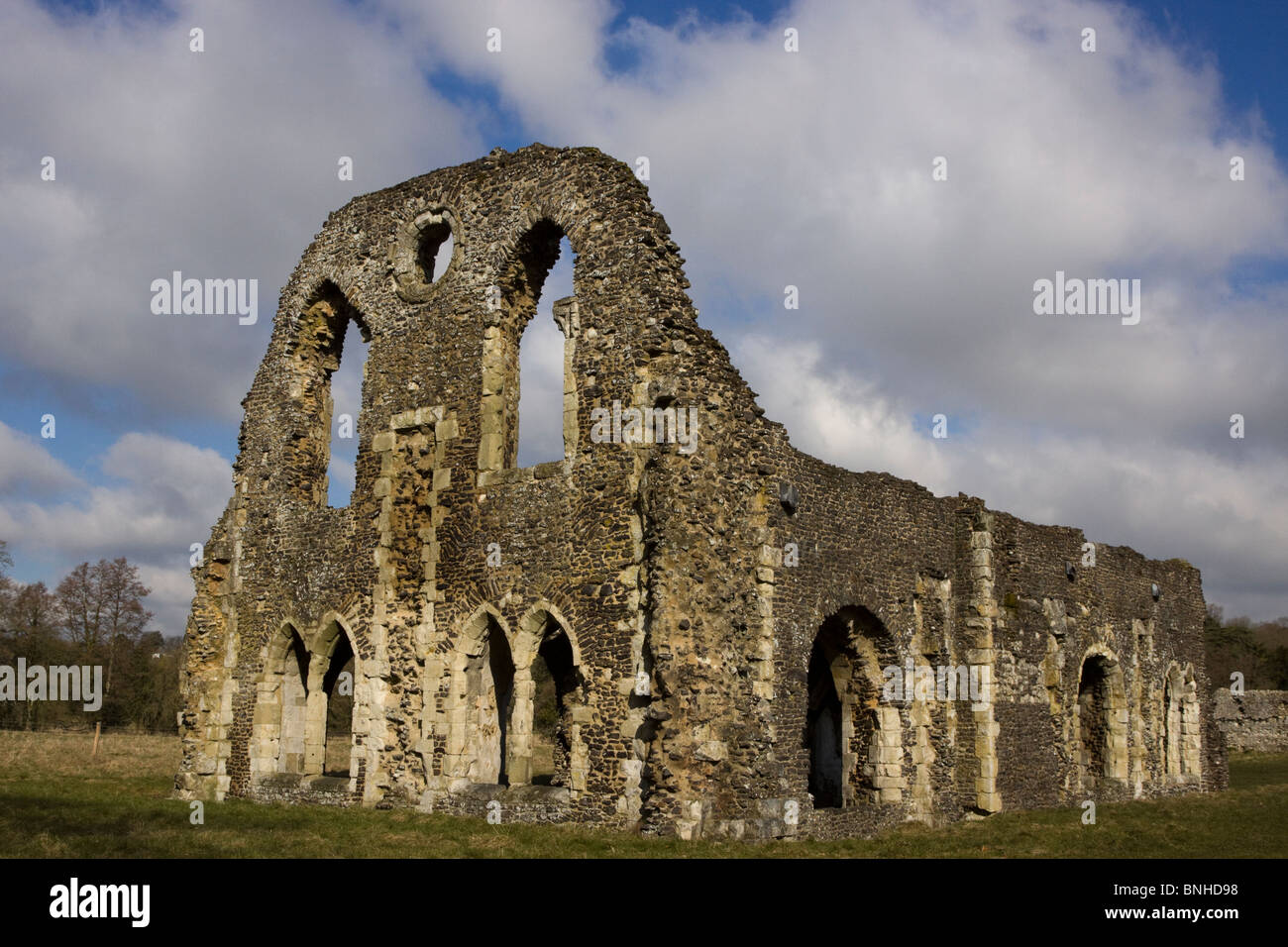 Ruins of Waverley Abbey, Farnham, Surrey UK Stock Photo